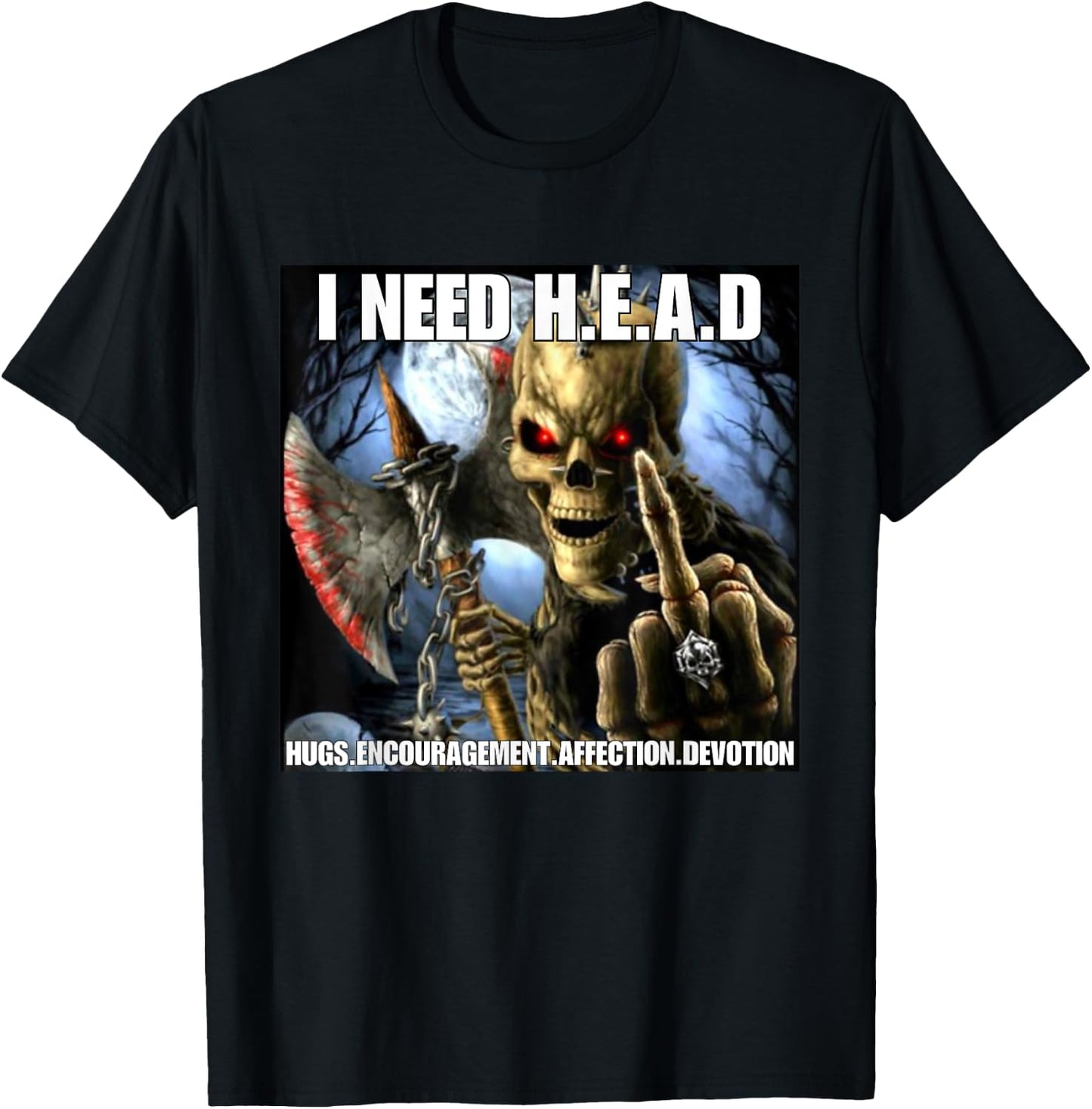 I Need Hugs Funny Cringe Hard Skeleton Meme T-Shirt - T-Shirt | Black