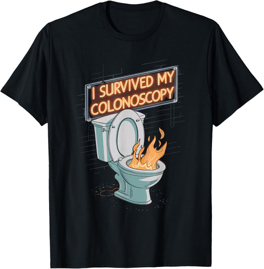 I Survived My Colonoscopy Gastroenterology T-Shirt - T-Shirt | Black