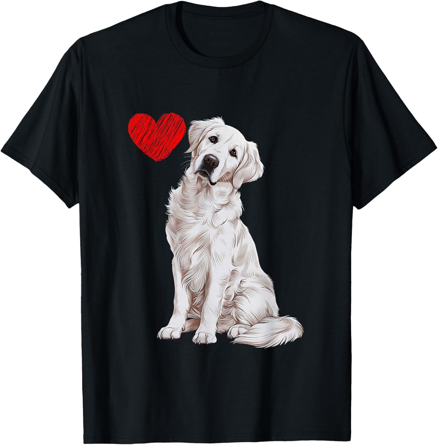 Love White English Cream Golden Retriever Mom Dog Puppy T-Shirt - T-Shirt | Black