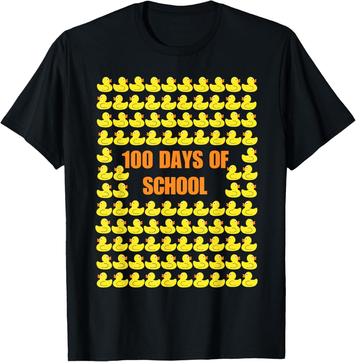 Easy 100 Days of School - Ducks 100 Days Easy Idea T-Shirt - T-Shirt | Black