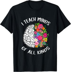 I Teach Minds Of All Kinds Special Education Teacher T-Shirt - T-Shirt | Black