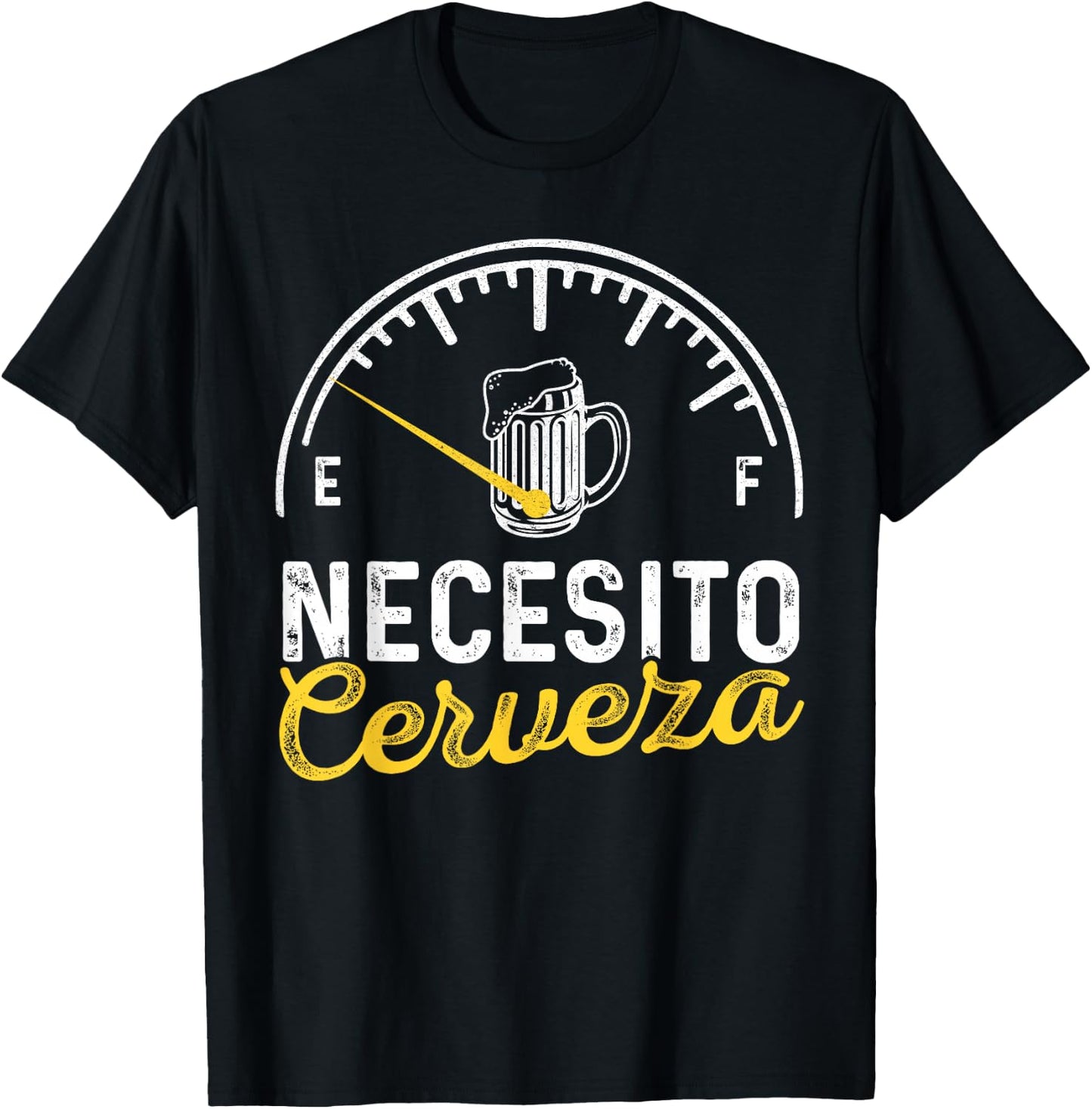 Necesito Cerveza Funny Sayings Mexican I Need Beer Party T-Shirt - T-Shirt | Black