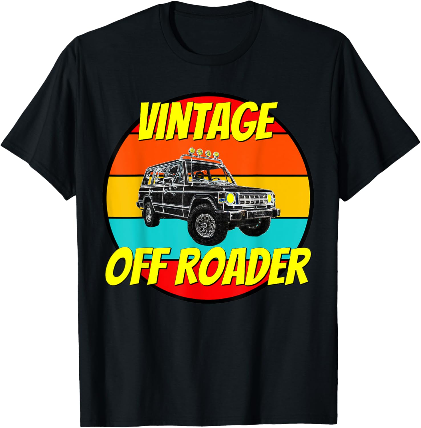 Vintage Off Road Funny Off-Roading Truck Montero T-Shirt - T-Shirt | Black