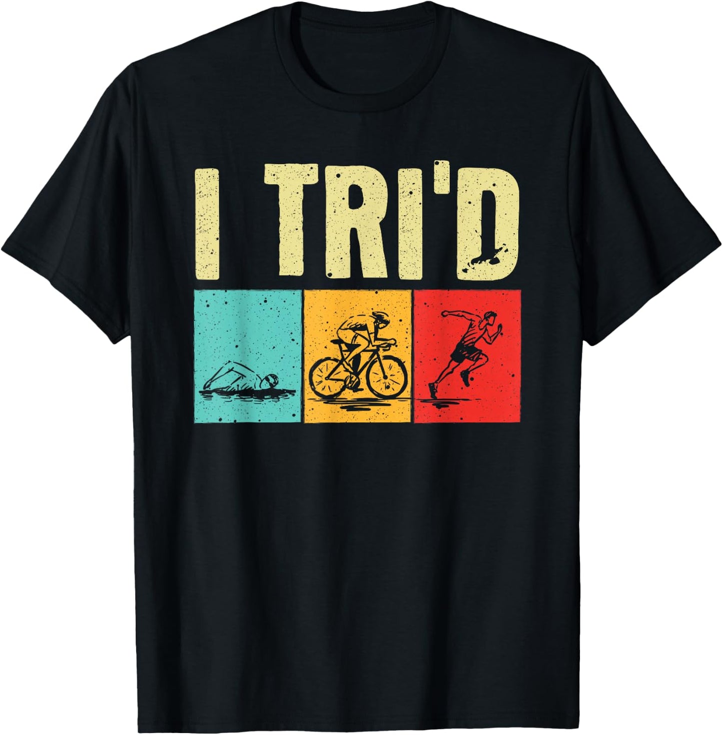 Funny Triathlon Women Cyclist Swimmer Triathletes T-Shirt - T-Shirt | Black