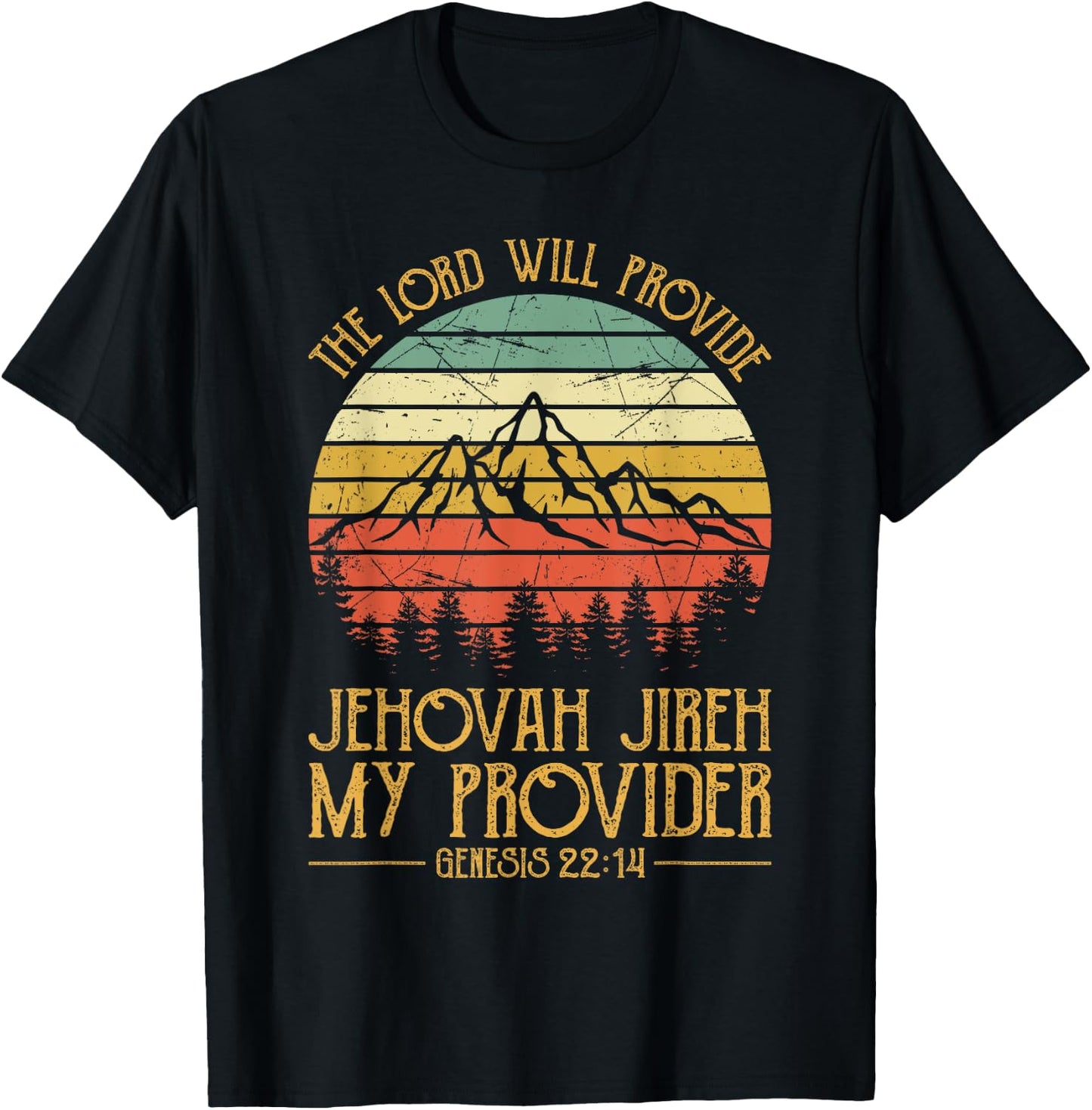 Jehovah Jireh My Provider Kids Christian T-Shirt - T-Shirt | Black