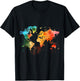 World Map Watercolor T-Shirt - T-Shirt | Black