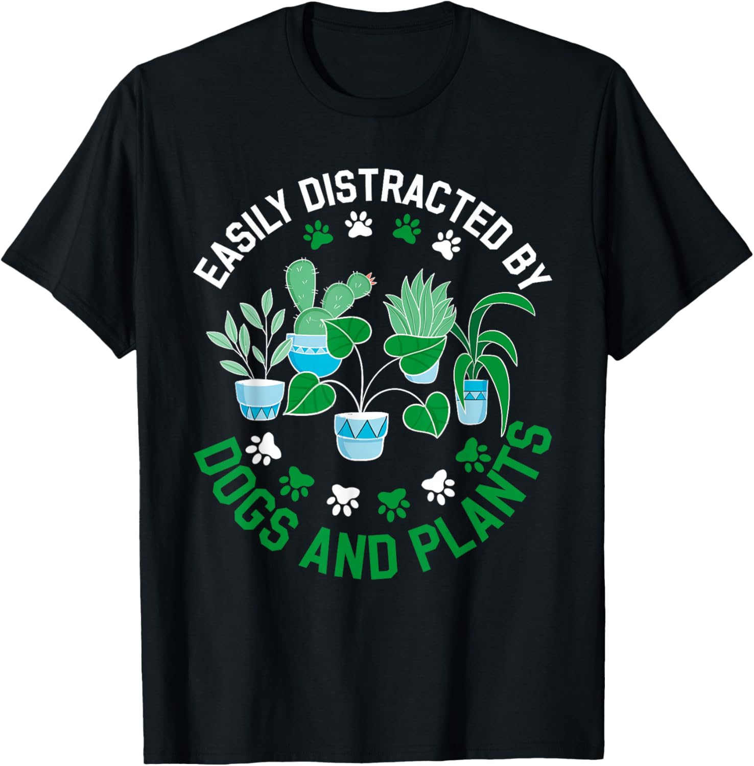 Plants and Dogs Shirt Dogs Plant T-Shirt - T-Shirt | Black