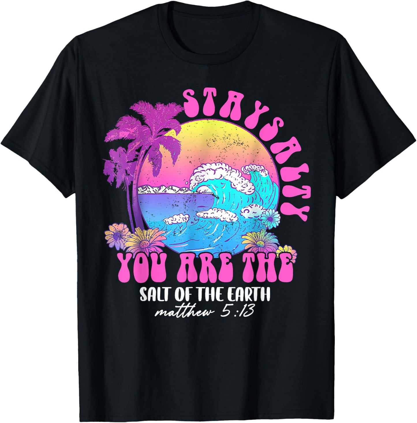 Summer Beach Be Salty Stay Lit Matthew 5:13-14 Women T-Shirt - T-Shirt | Black