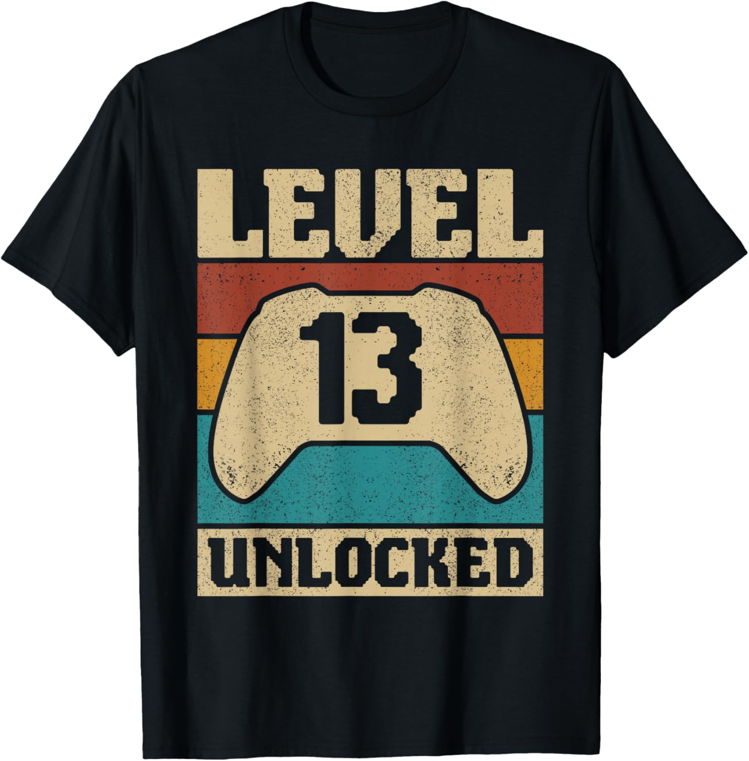 Level 13 Unlocked 13 Year Old Girl Boy Outfit 13th Birthday T-Shirt - T-Shirt | Black