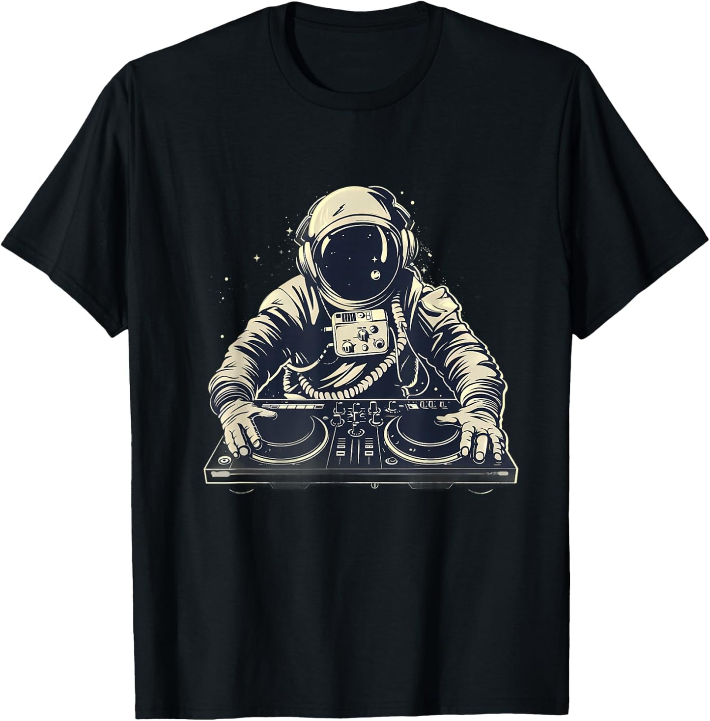 Astronaut DJ Dance Music House Techno Turntable DJ Astronaut T-Shirt - T-Shirt | Black