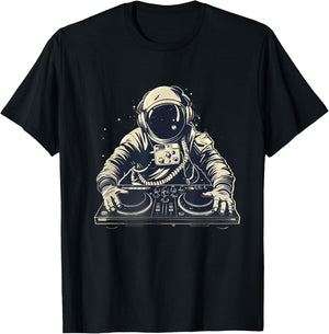 Astronaut DJ Dance Music House Techno Turntable DJ Astronaut T-Shirt - T-Shirt | Black