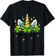 Kids Unicorn Face Shamrock St Patrick's Day Girl T-Shirt - T-Shirt | Black