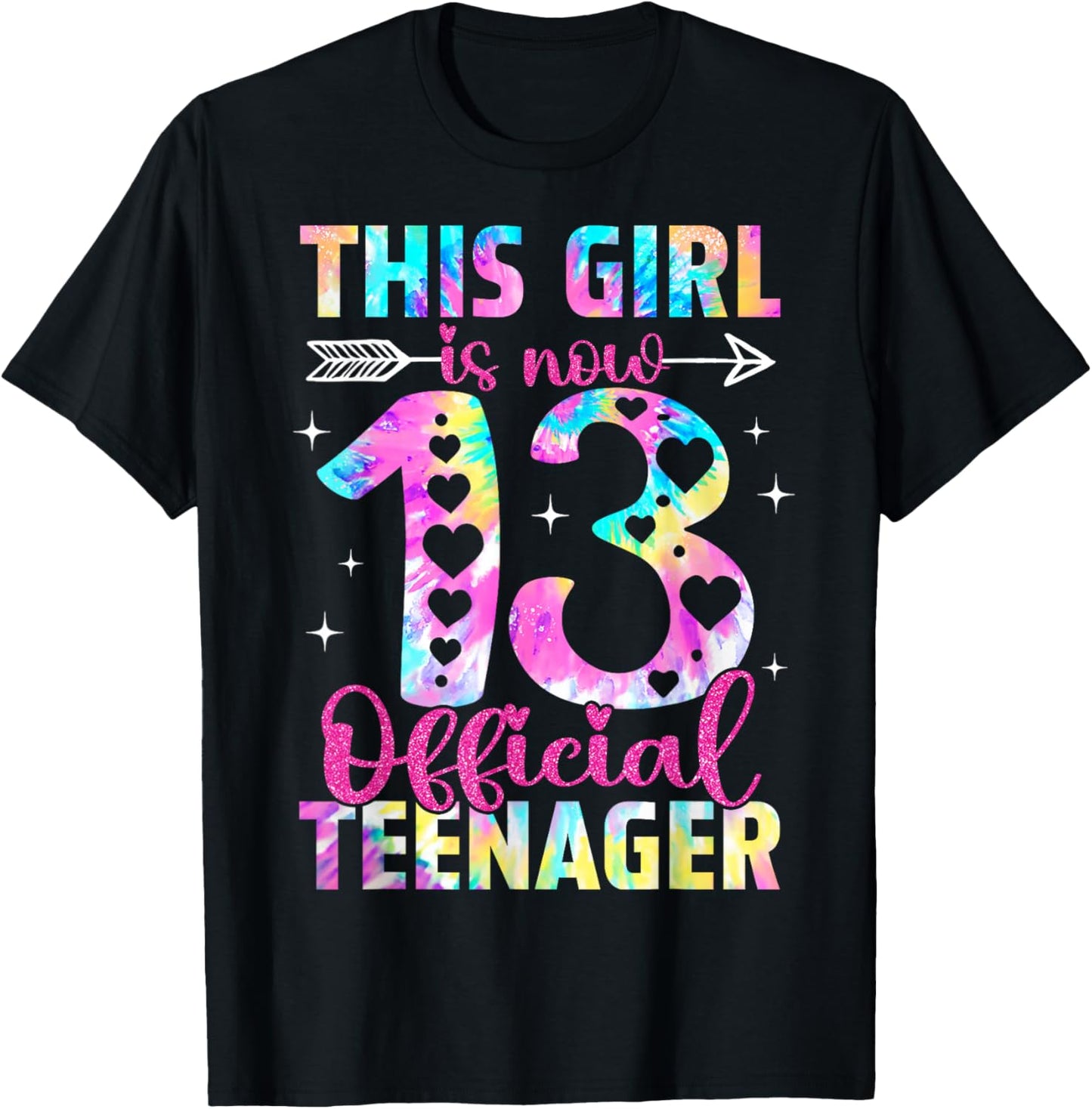 This Girl is Now 13th Birthday 13 Year Old Official Teenager T-Shirt - T-Shirt | Black