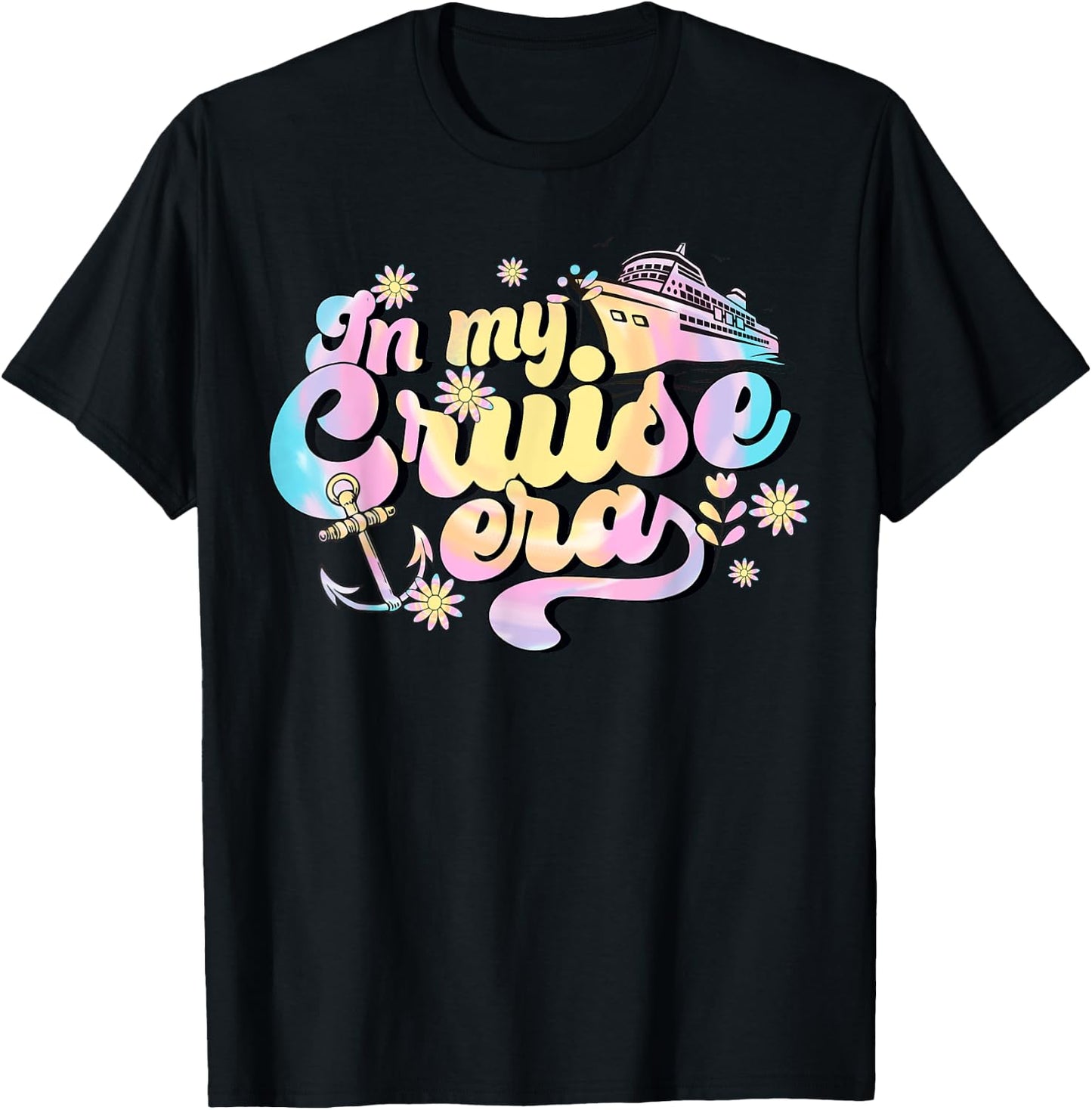 In My Cruise Era Summer Trip Family Crew Funny Cruise Lover Men Women T-Shirt - T-Shirt | Black