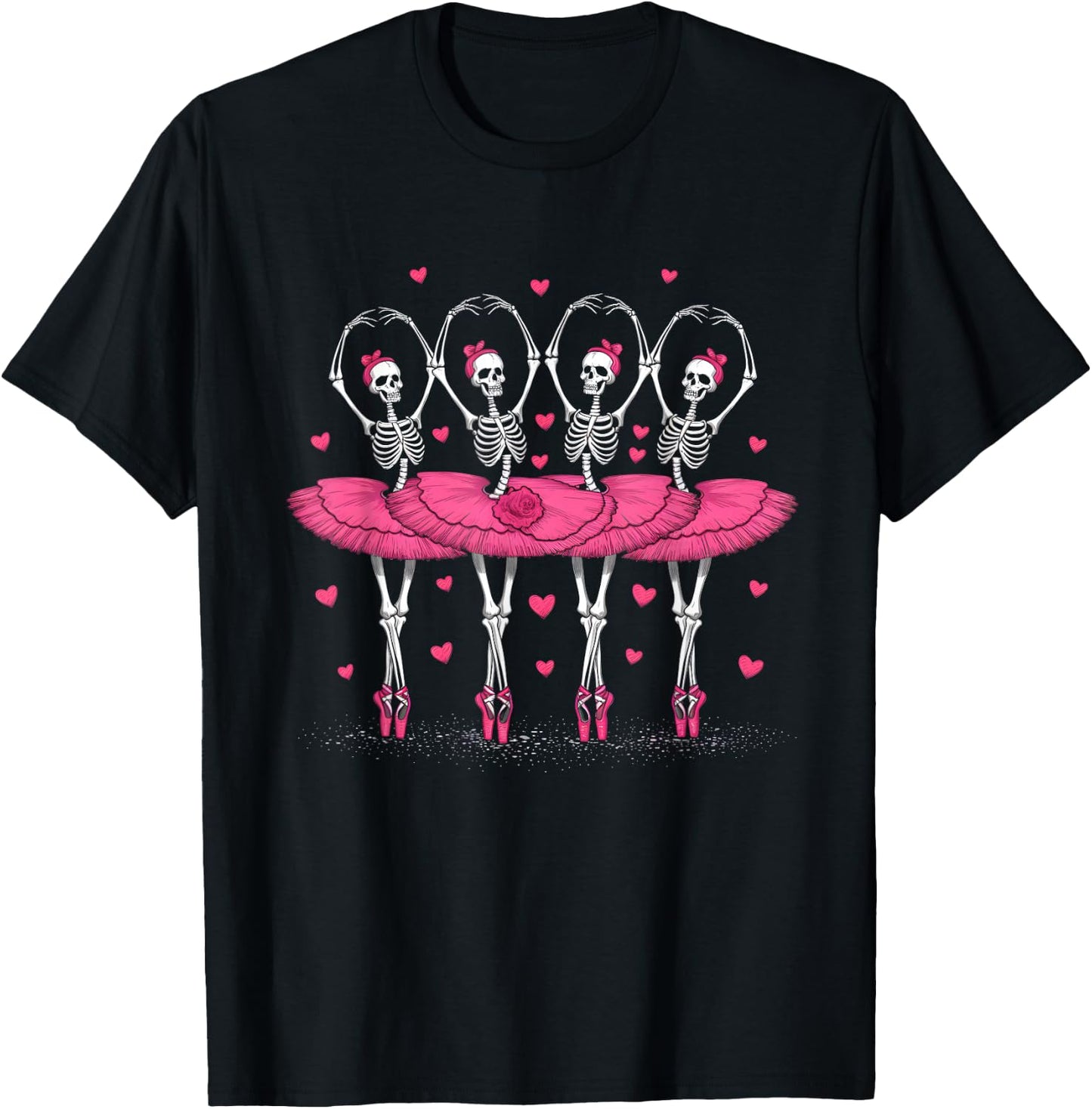 Spooky Ballerina Skeleton Dance Funny Halloween Ballet T-Shirt - T-Shirt | Black