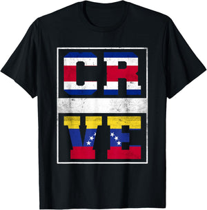 Costa Rica and Venezuela Mix Costa Rican Venezuelan Roots T-Shirt - T-Shirt | Black