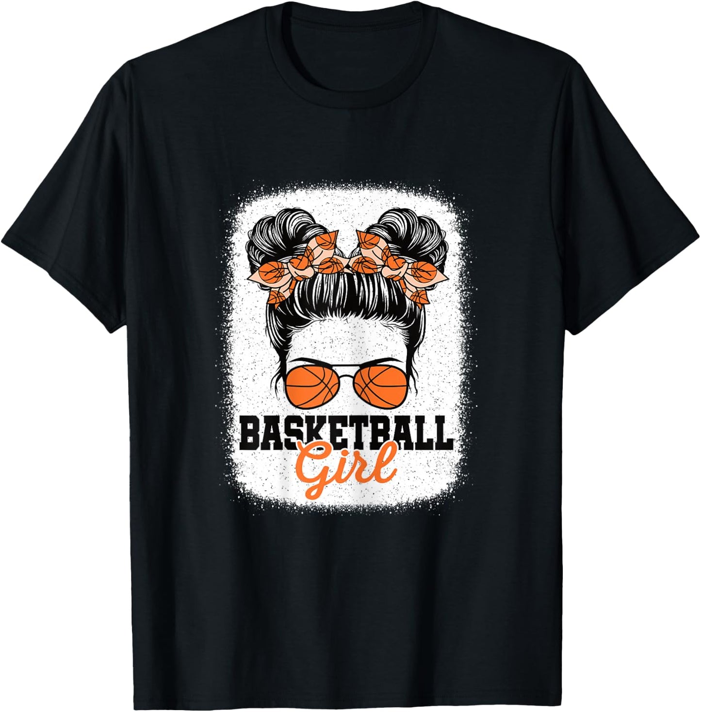 Basketball Girl Cute Basketball Player Women Girls T-Shirt - T-Shirt | Black