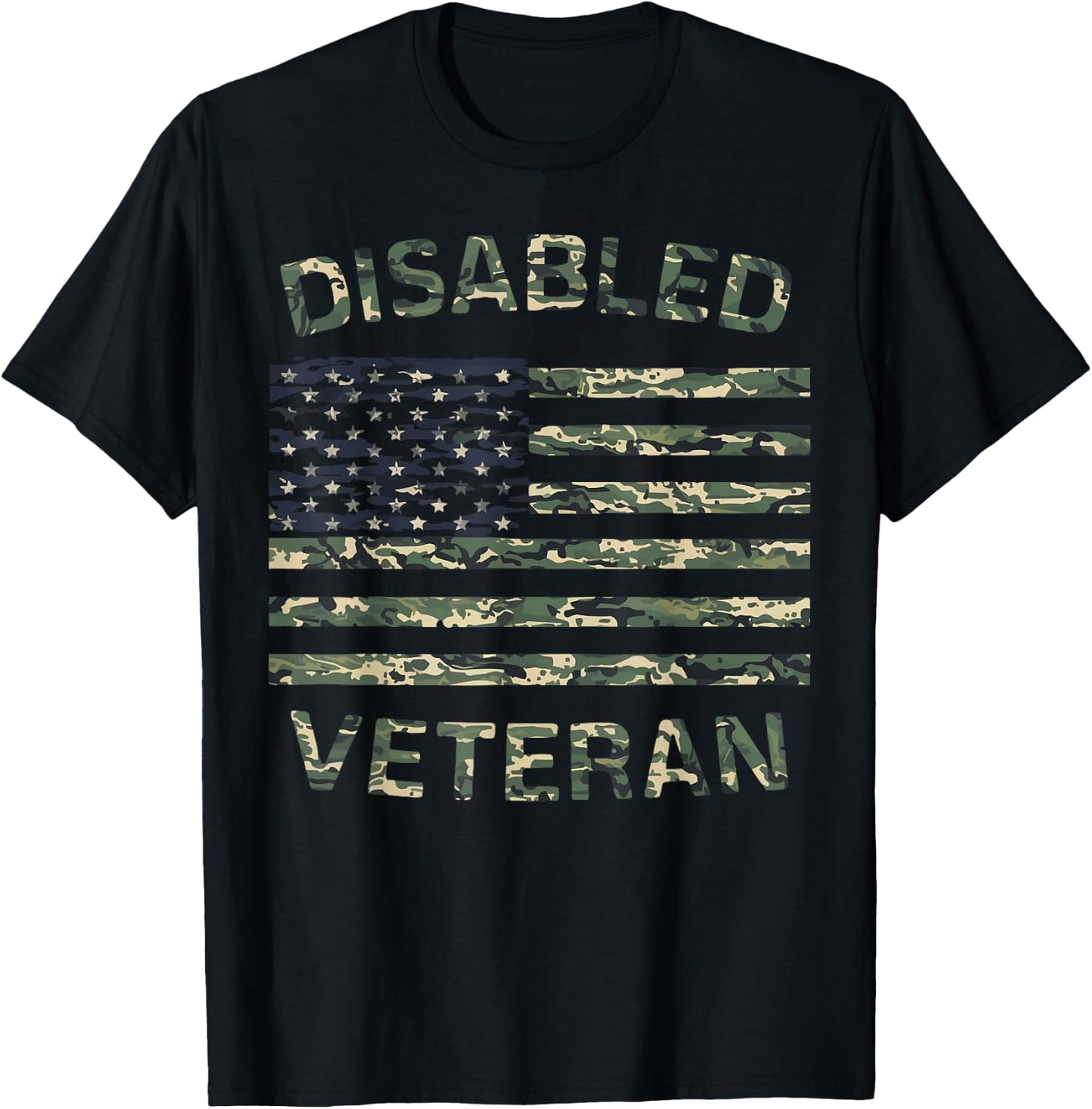 Disabled Veteran Handicap Military Soldier Veterans Day T-Shirt - T-Shirt | Black