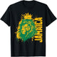 Vintage Jamaica Lion Jamaican Men Women Kids Jamaican Lion T-Shirt - T-Shirt | Black