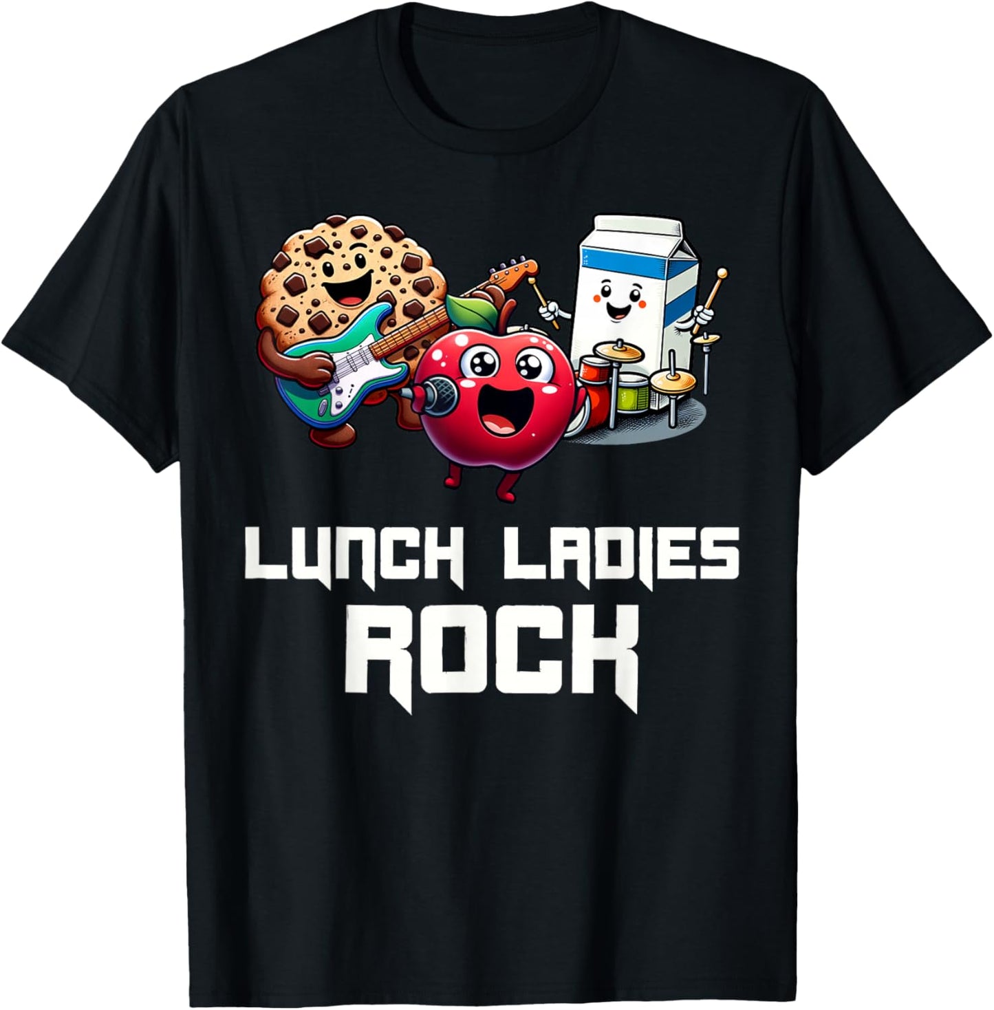 Funny Lunch Lady School Aide Appreciation Graphic T-Shirt - T-Shirt | Black