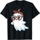 Cute Halloween Ghost Glasses Girl Ghost Costume Eyeglass T-Shirt - T-Shirt | Black