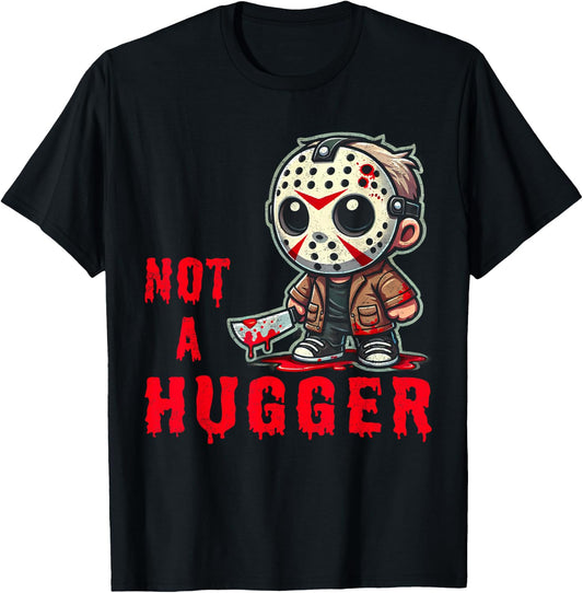 Not Funny Outfits Mask Lovers Adorable Movie Happily Huggers T-Shirt - T-Shirt | Black