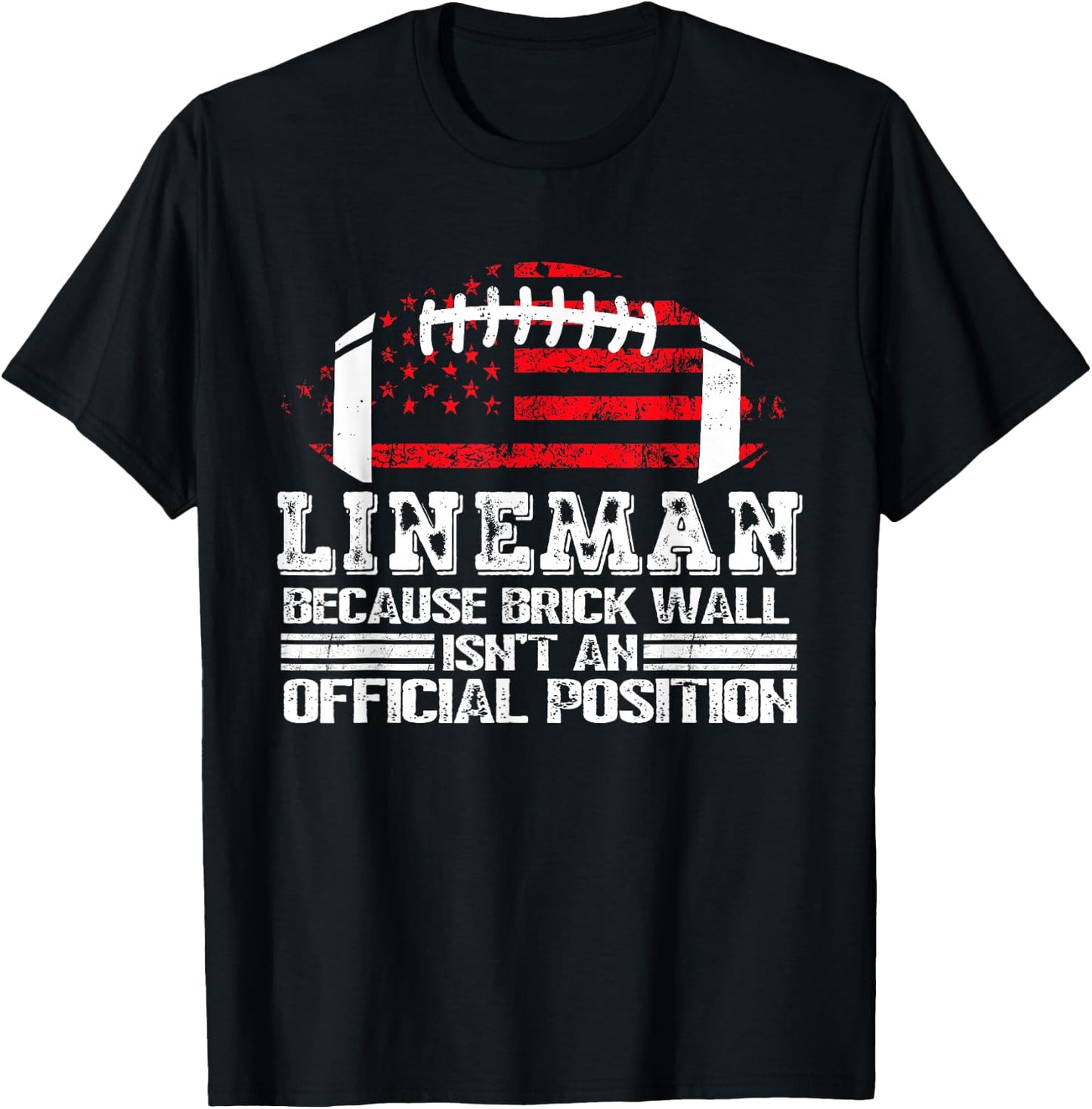 Football Lineman Gifts Women Kids Youth Boys Girls T-Shirt - T-Shirt | Black
