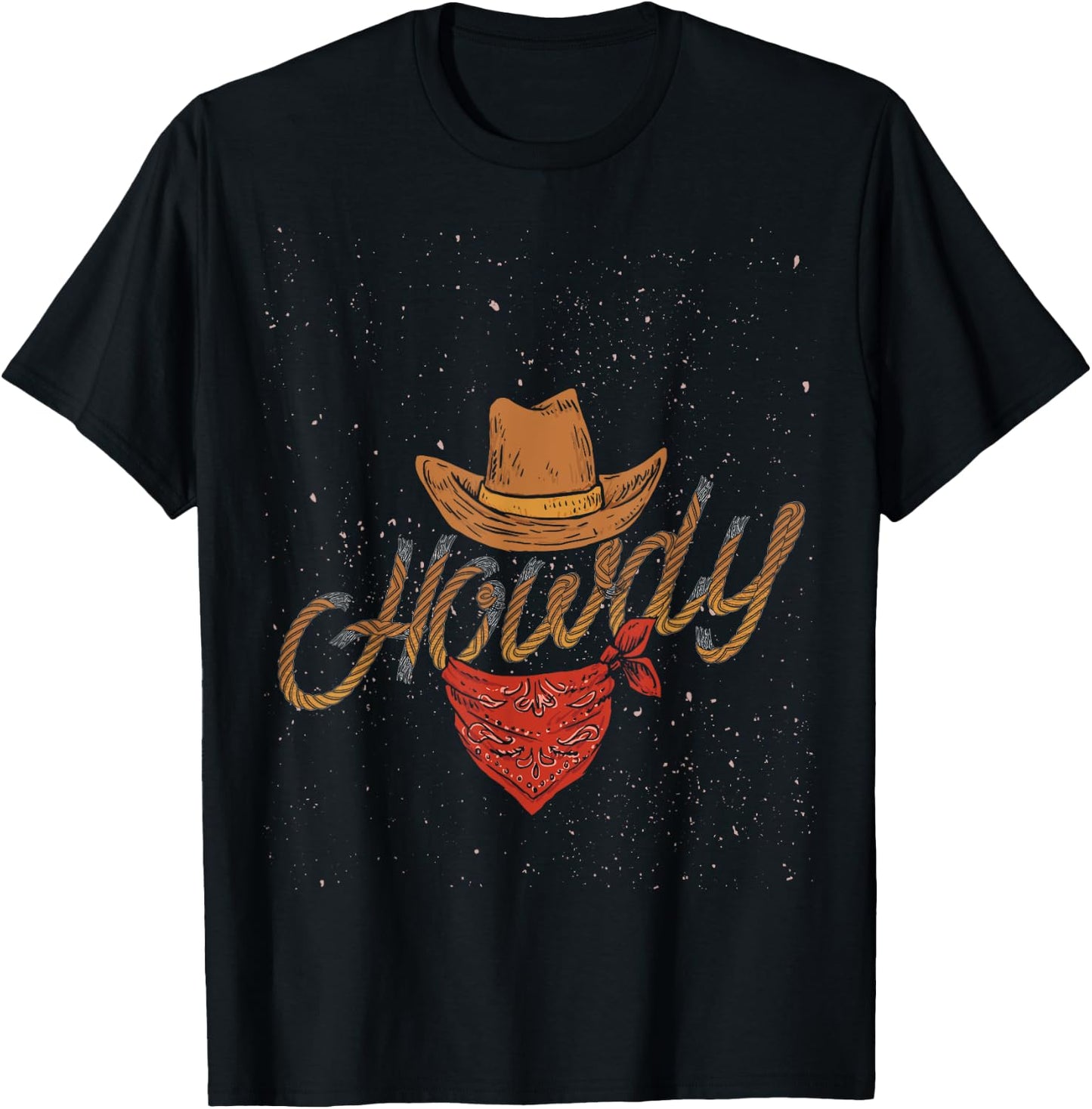 Rodeo Bull Riding Western Texas Howdy Yeehaw Cowboy T-Shirt - T-Shirt | Black