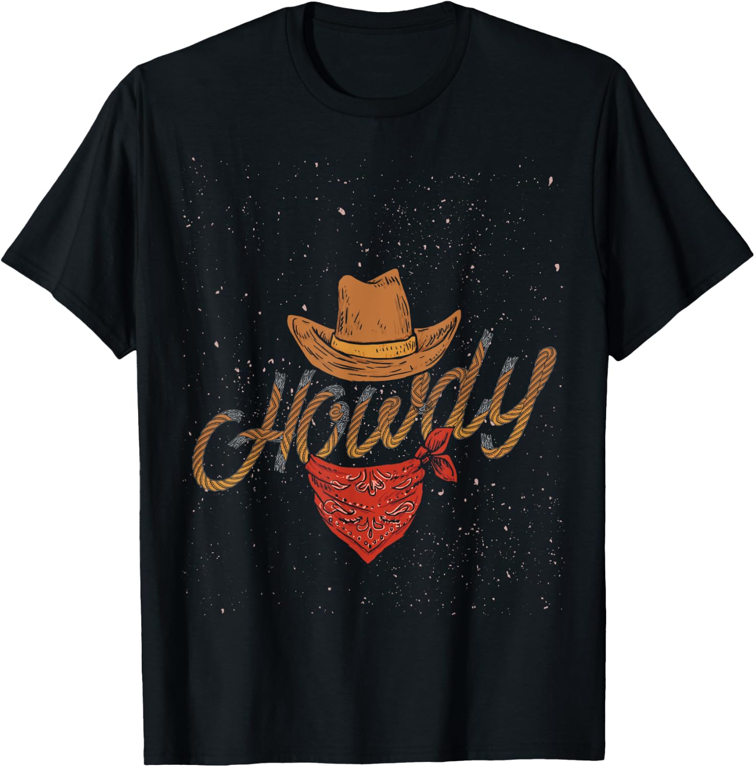 Rodeo Bull Riding Western Texas Howdy Yeehaw Cowboy T-Shirt - T-Shirt | Black