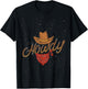 Rodeo Bull Riding Western Texas Howdy Yeehaw Cowboy T-Shirt - T-Shirt | Black