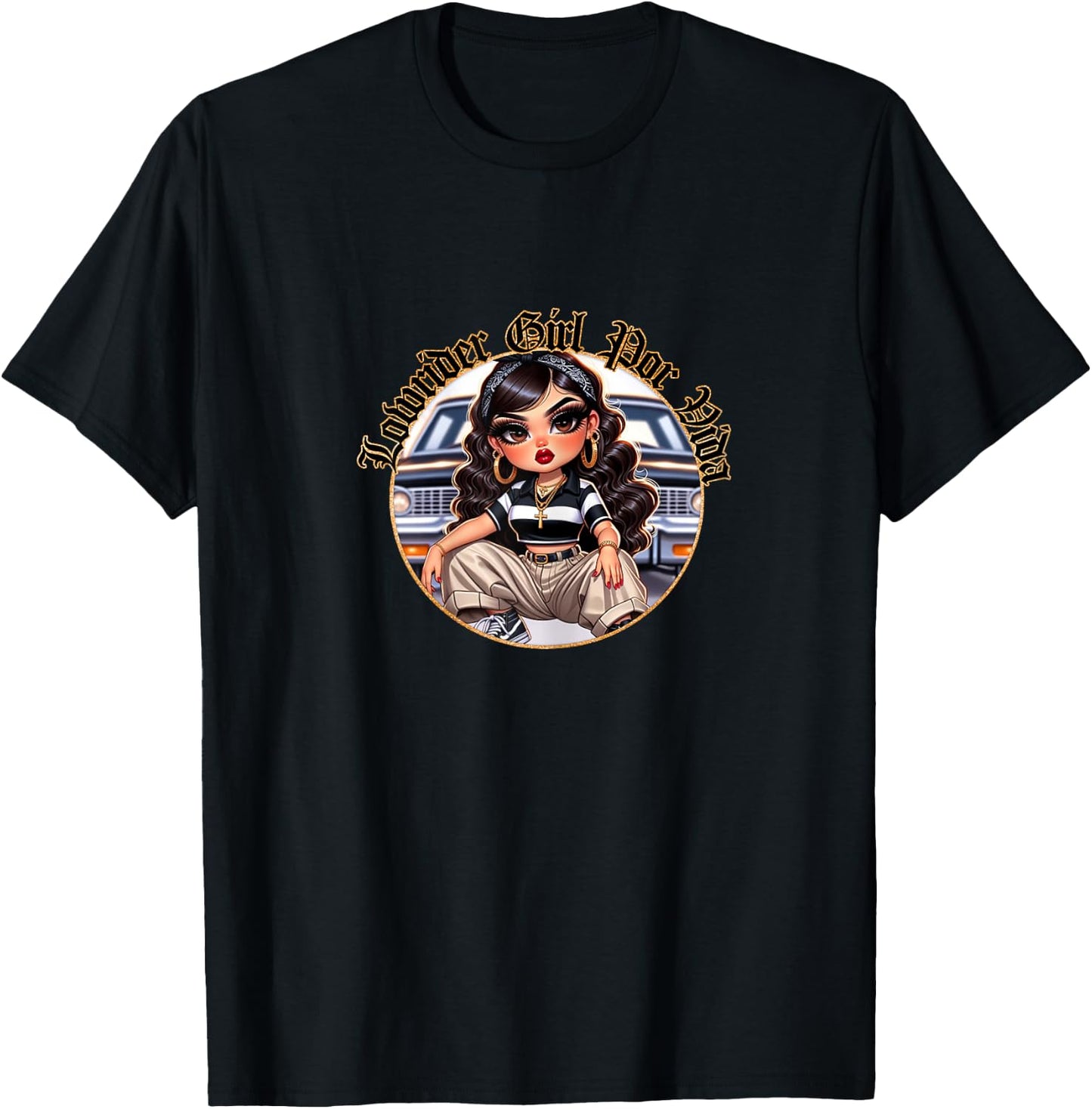 Funny Cholo 90s Gangster T-Shirt - T-Shirt | Black