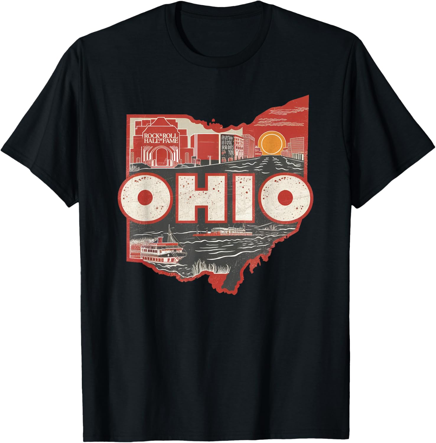 Ohio State of Ohio Retro Ohio T-Shirt - T-Shirt | Black