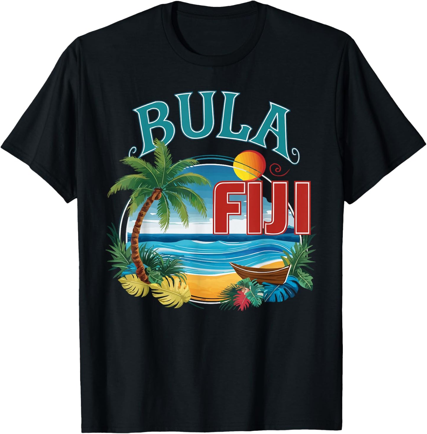 Republic Of Fiji Pride Country Travel Vacation Fidschi T-Shirt - T-Shirt | Black