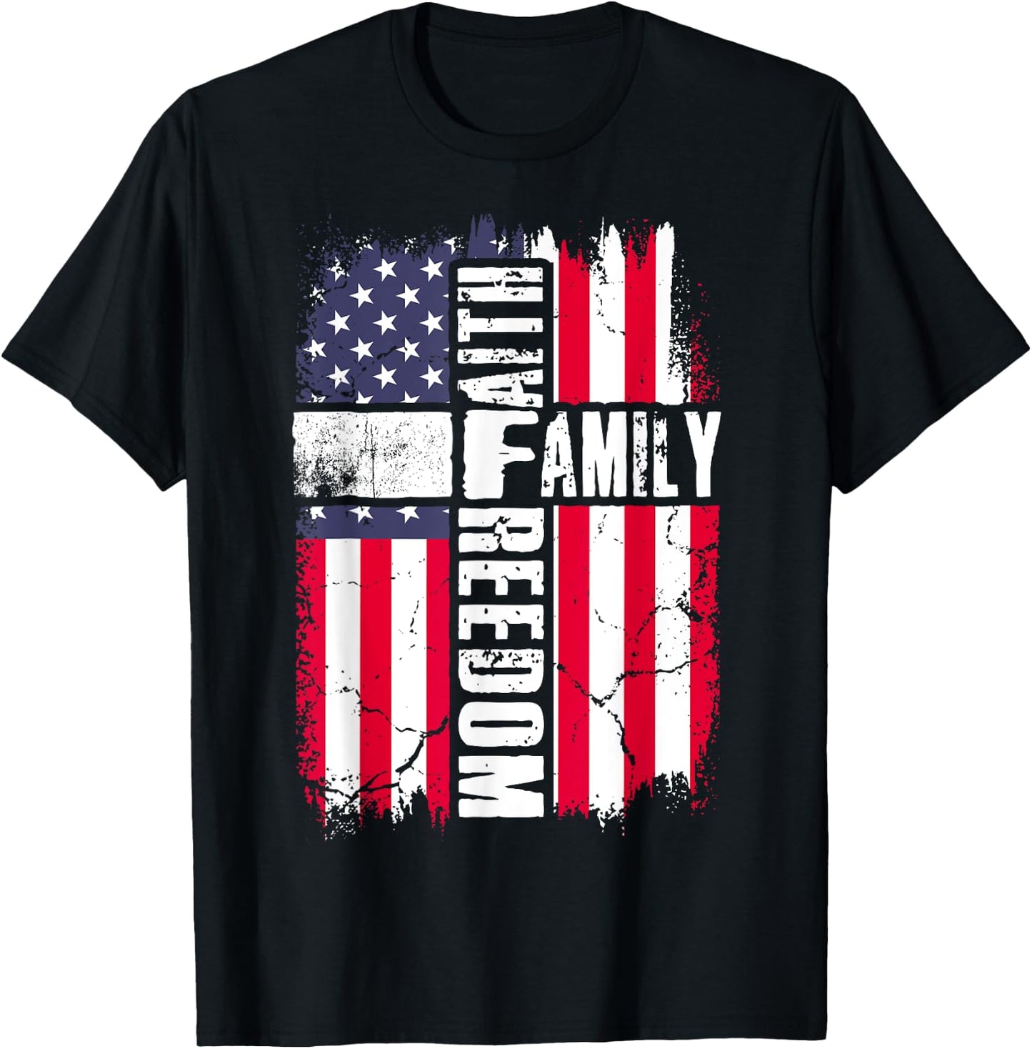 Faith Family Freedom - Patriotic Christian Jesus Bible Psalm T-Shirt - T-Shirt | Black