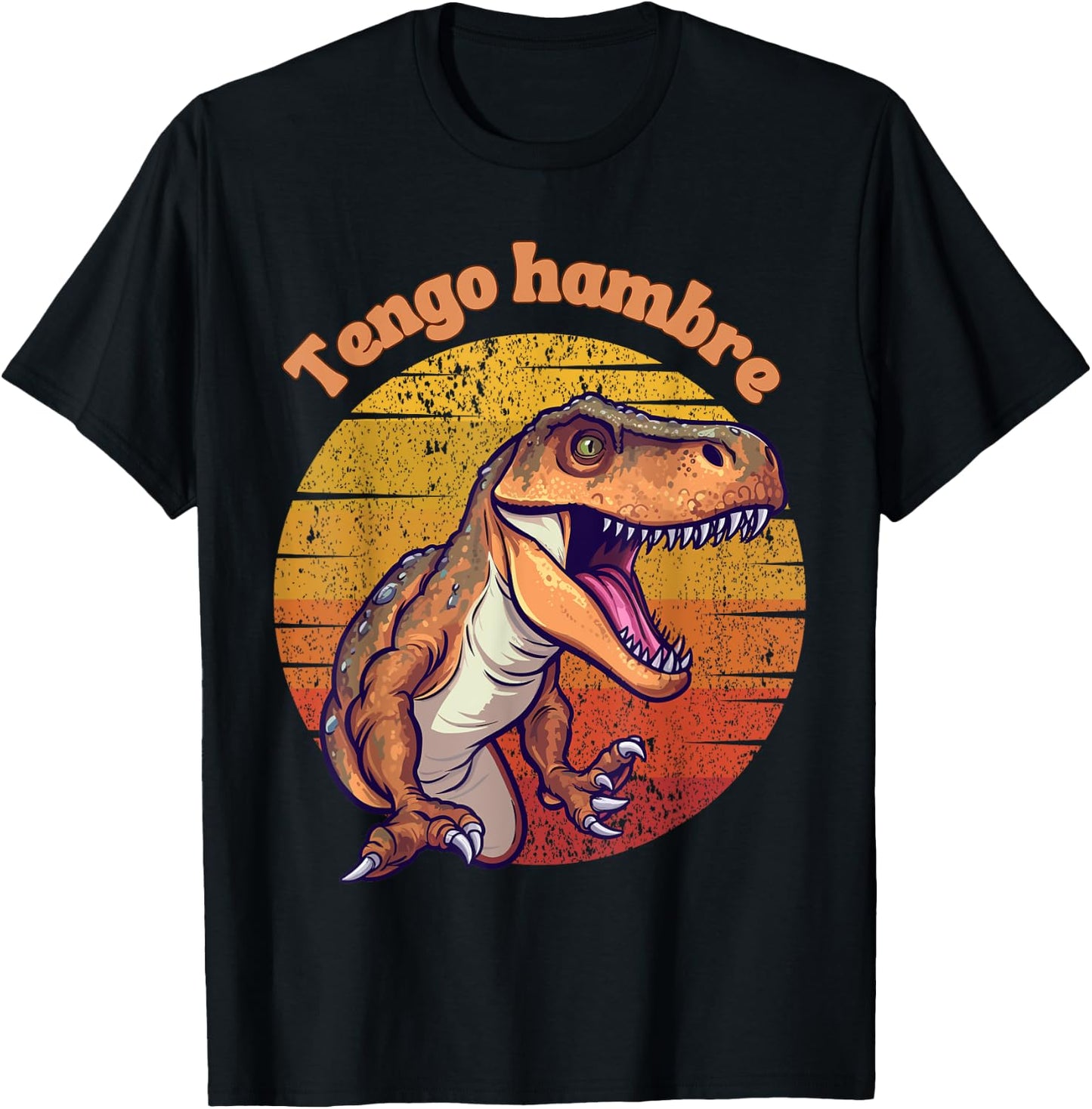 Tengo Hambre I'm Hungry Funny Spanish T-Rex Scary Dinosaur T-Shirt - T-Shirt | Black