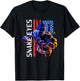G.I. Joe Americana Snake Eyes Vintage Big Chest Poster T-Shirt - T-Shirt | Black