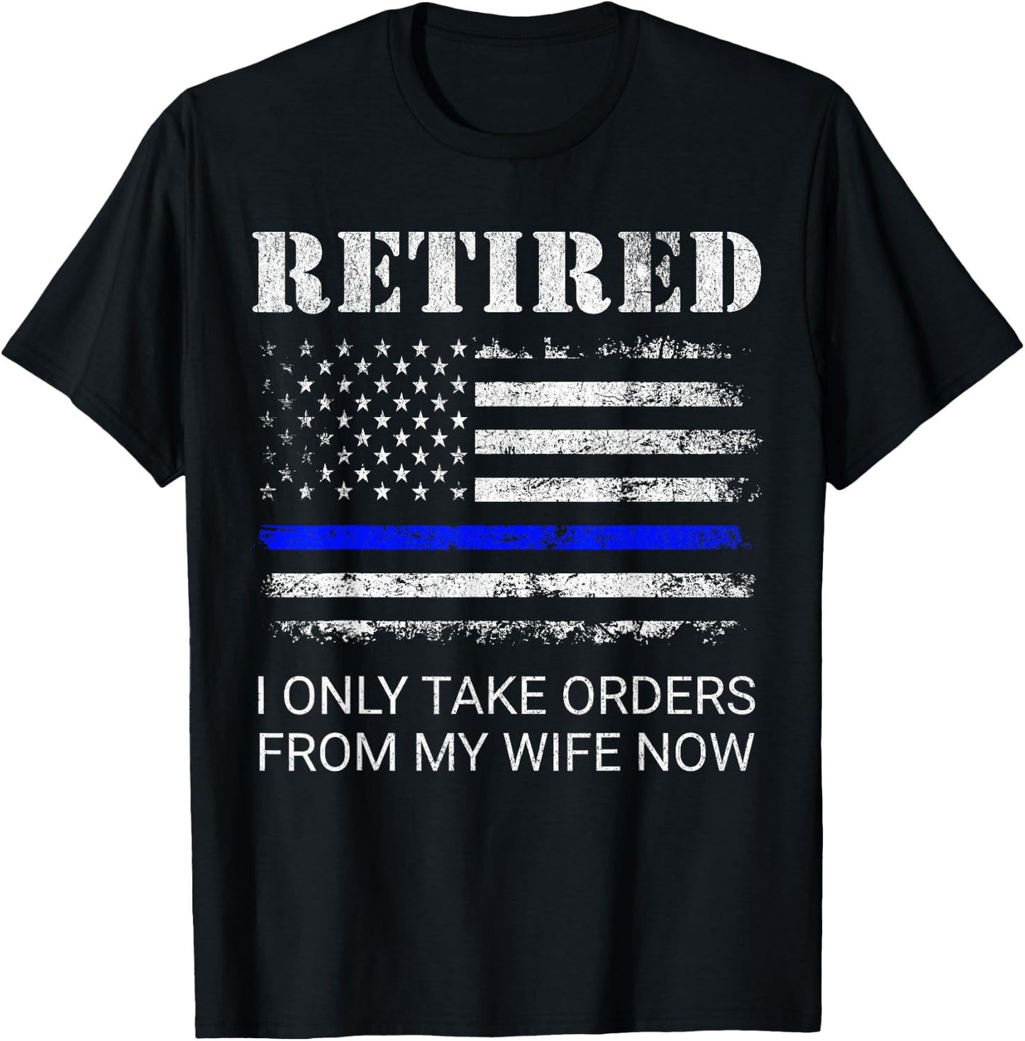 Cop Retirement Retired Police Officer Cop Funny - -Adults, Classic Fit, Short Sleeve, Black, Small T-Shirt - T-Shirt | Black