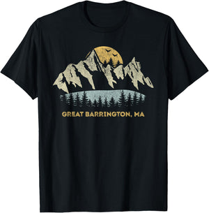 Great Barrington Massachusetts Mountain Sunset Sunrise MA T-Shirt - T-Shirt | Black