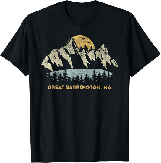 Great Barrington Massachusetts Mountain Sunset Sunrise MA T-Shirt - T-Shirt | Black