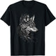 Wolf Abstract Tribe Ethnic Wolf Face Wolves Wolf Lover T-Shirt - T-Shirt | Black