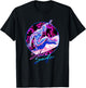 Marvel Fantastic Four Silver Surfer Bright Neon 80s Logo T-Shirt - T-Shirt | Black