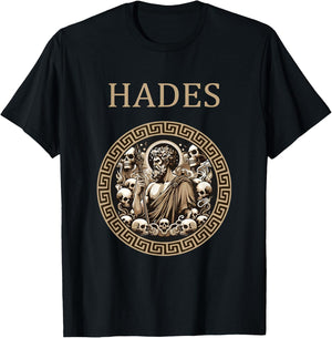Agema Apparel Hades Greek God of the Underworld , Small, Black T-Shirt - T-Shirt | Black