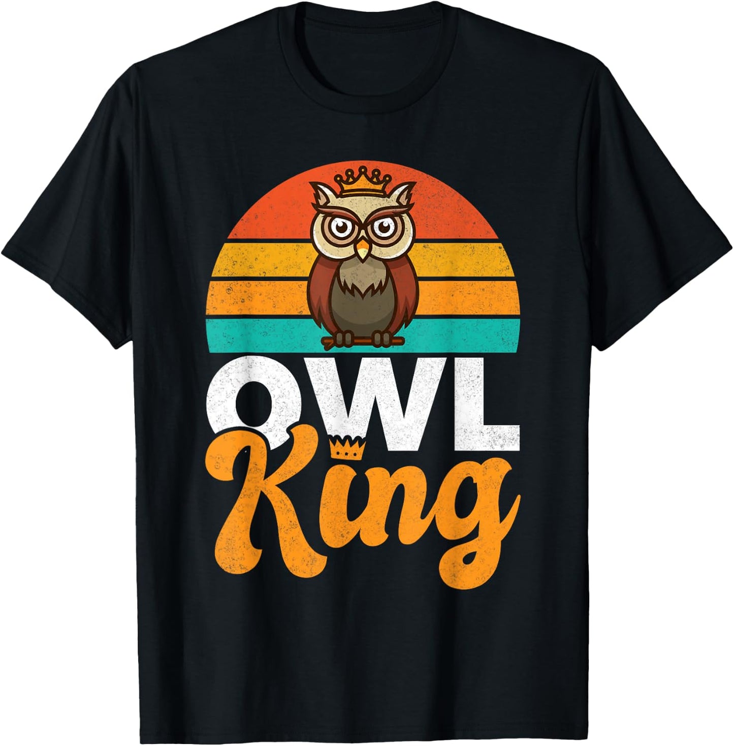 Owl King Owl T-Shirt - T-Shirt | Black