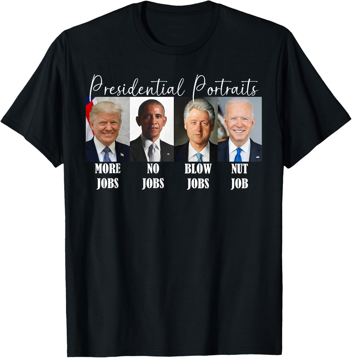 Presidential Portratis T-Shirt - T-Shirt | Black