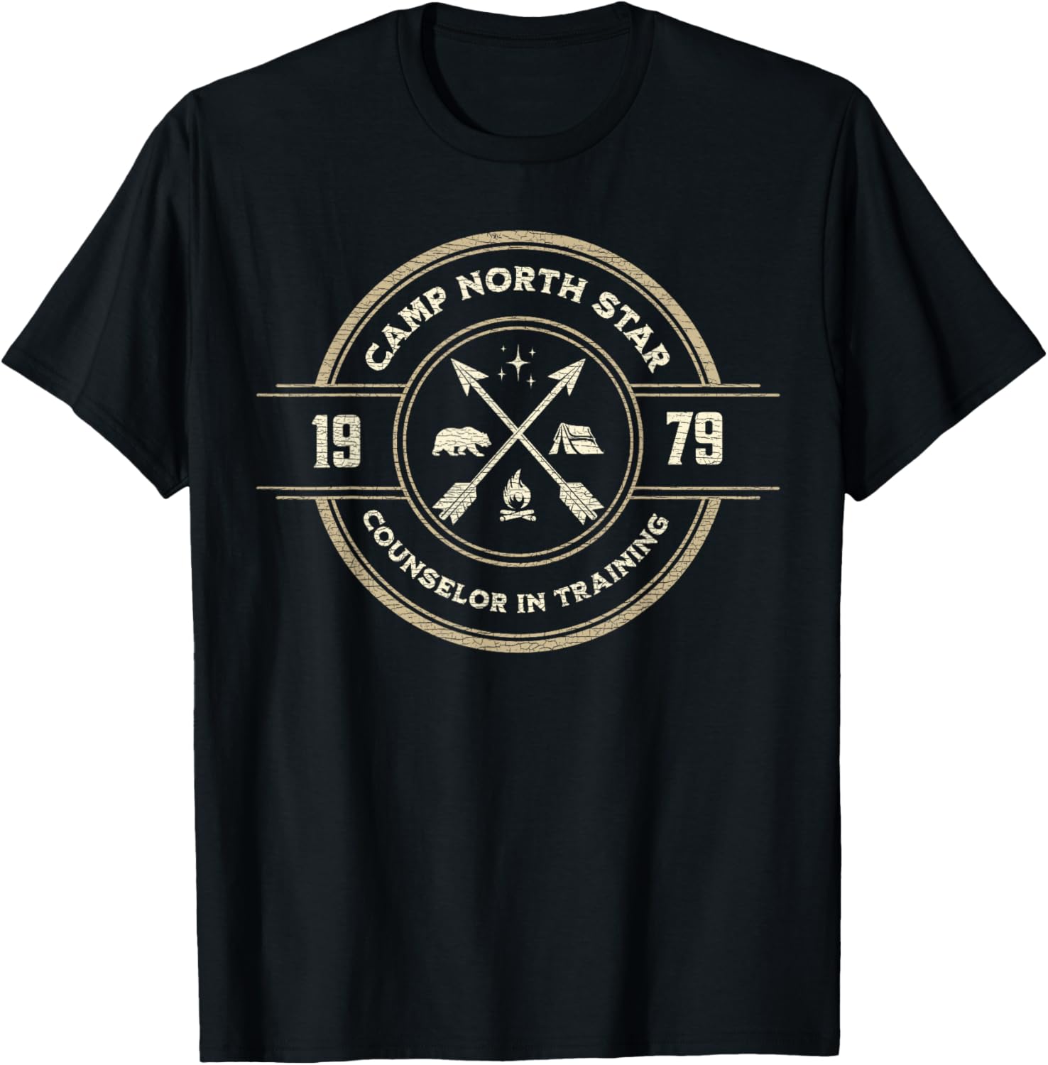 Meatballs Camp North Star | Fun Retro Summer Camp Movie Fan T-Shirt - T-Shirt | Black