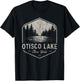 Otisco Lake New York Outdoors Vintage T-Shirt - T-Shirt | Black