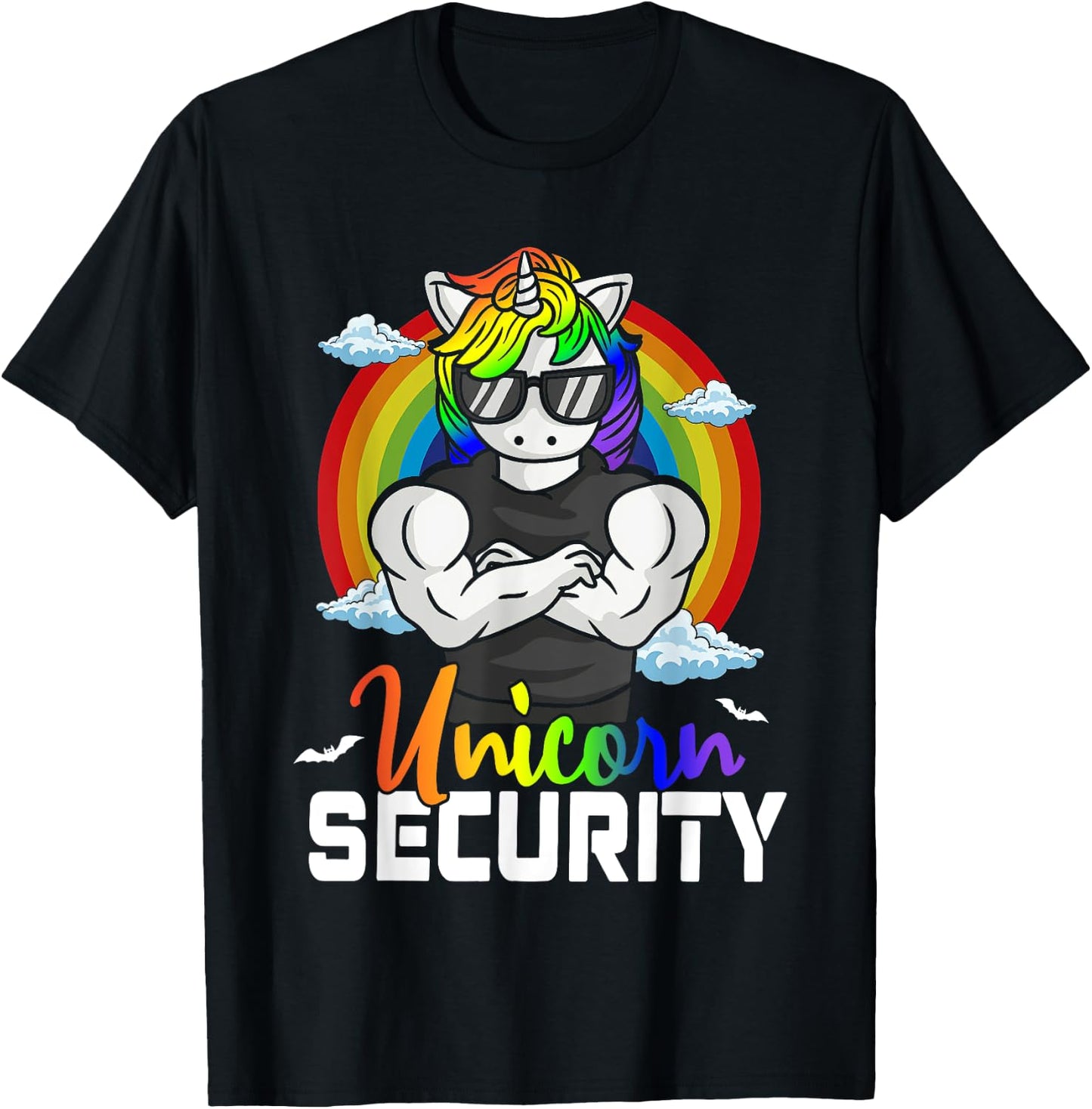 Halloween Costume Unicorn Security Matching Family T-Shirt - T-Shirt | Black