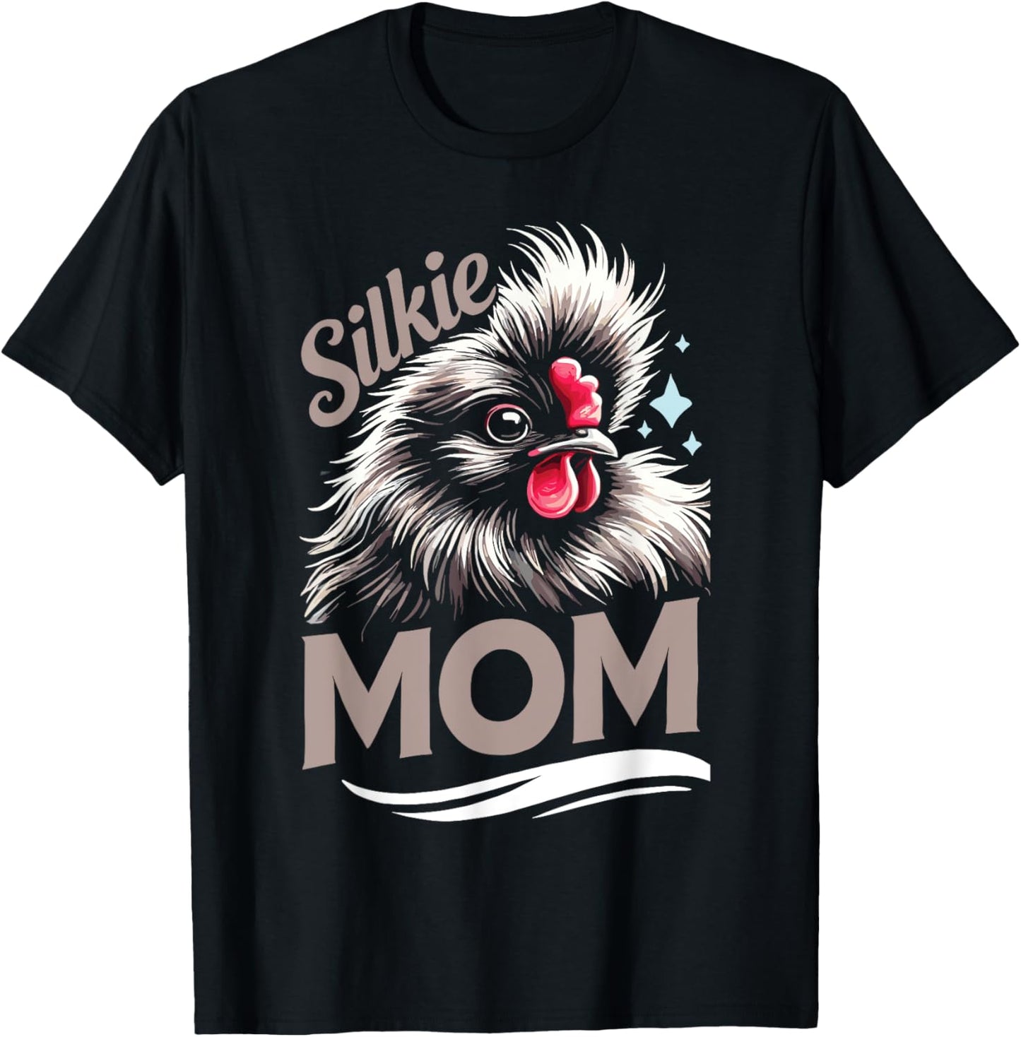 Silky Chicken Lovers Silkie Mom Silkie Chicken Farmer T-Shirt - T-Shirt | Black
