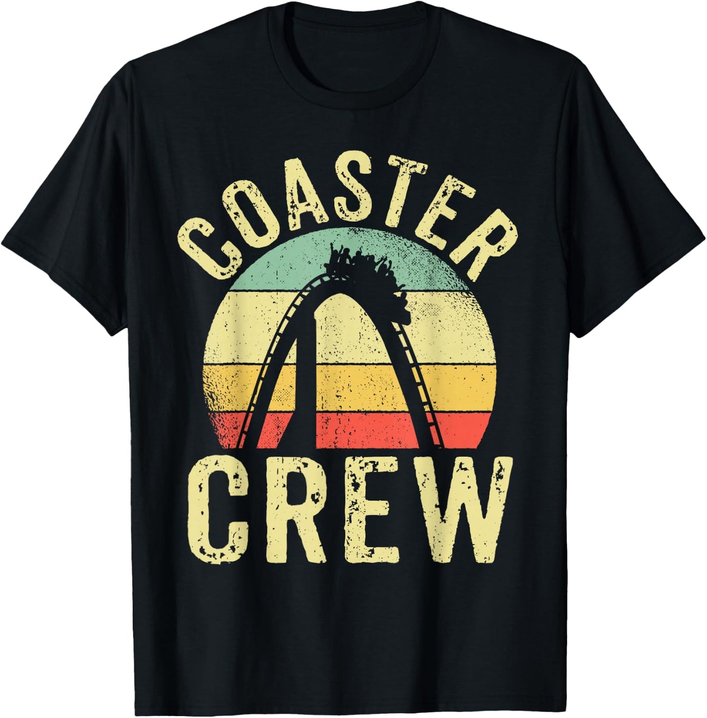 Vintage Rollercoaster Crew I Family Roller Coaster T-Shirt - T-Shirt | Black