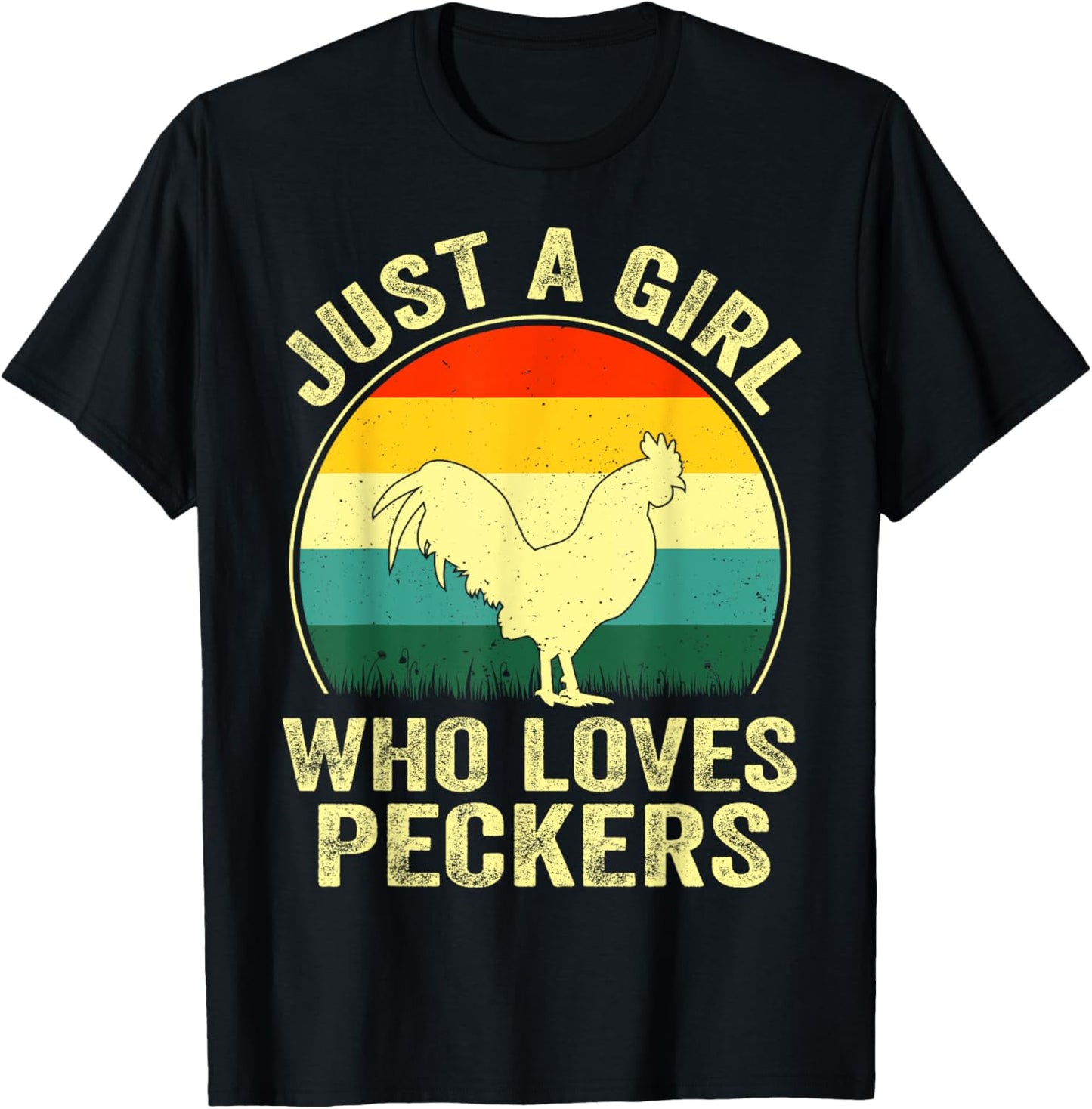 Funny Chicken Owner Farmer Girl Vintage Retro Chicken Lover T-Shirt - T-Shirt | Black